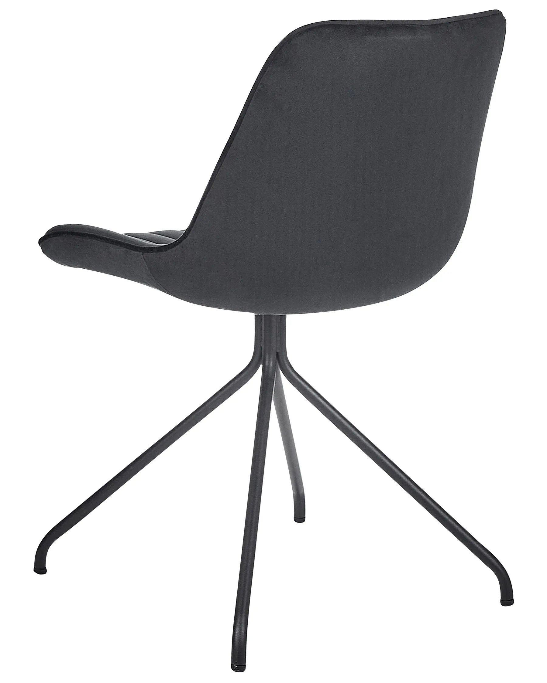 Set of 2 Dining Chairs NAVASOTA Velvet Black