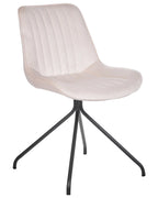 Set of 2 Dining Chairs NAVASOTA Velvet Beige