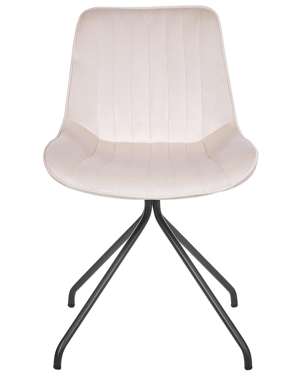Set of 2 Dining Chairs NAVASOTA Velvet Beige