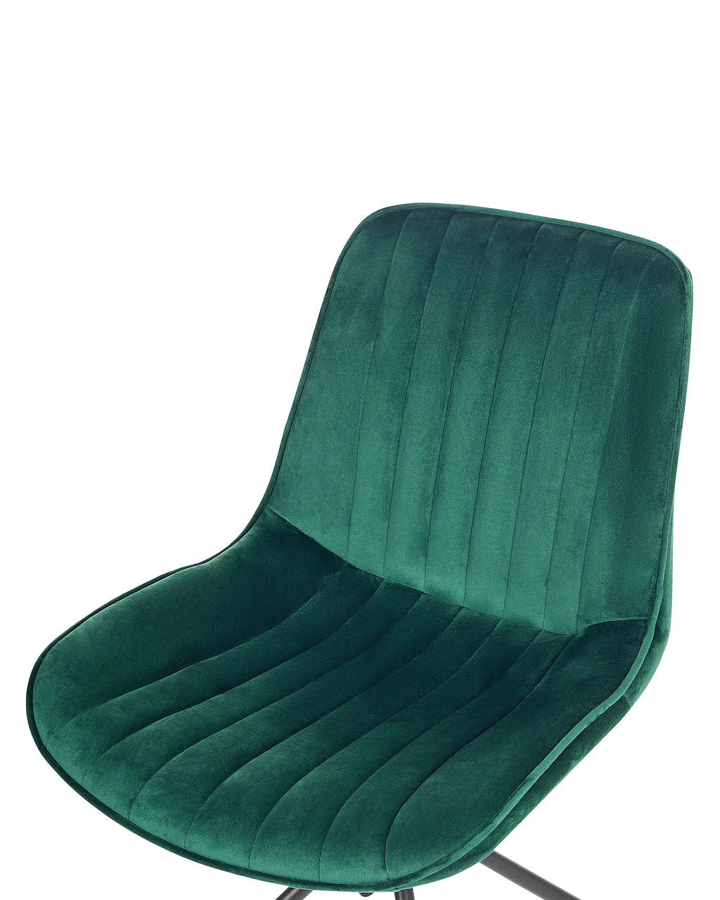 Set of 2 Dining Chairs NAVASOTA Velvet Emerald Green