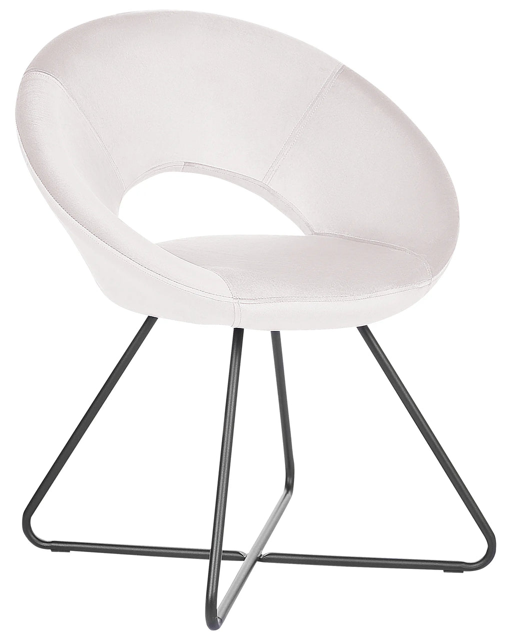 Dining Chair RACHEL Velvet Off-White