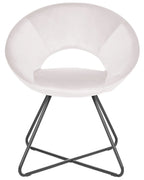 Dining Chair RACHEL Velvet Off-White