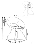Dining Chair RACHEL Velvet Off-White