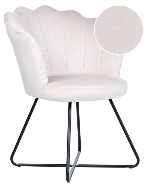 Armchair LOVELOCK Velvet Off-White