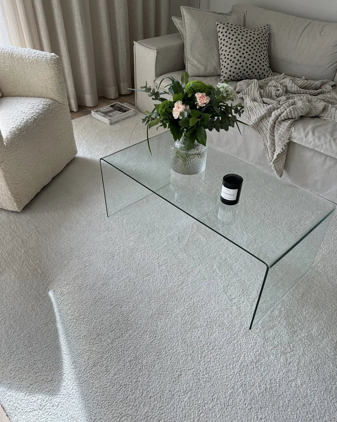Coffee Table KENDALL Tempered Glass Transparent