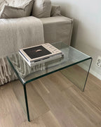 Side Table LOURDES Tempered Glass Transparent