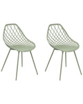 Set of 2 Dining Chairs CANTON II Green