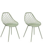 Set of 2 Dining Chairs CANTON II Green
