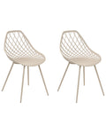 Set of 2 Dining Chairs CANTON II Beige