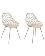 Set of 2 Dining Chairs CANTON II Beige