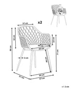 Set of 2 Dining Chairs NASHUA II Black