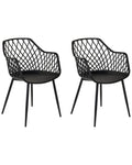 Set of 2 Dining Chairs NASHUA II Black