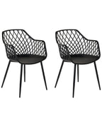 Set of 2 Dining Chairs NASHUA II Black