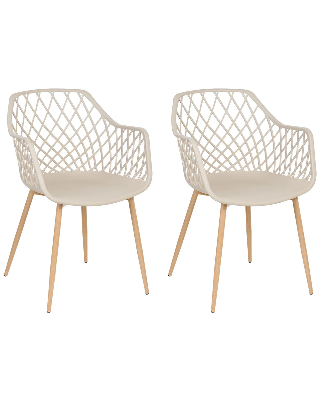 Set of 2 Dining Chairs NASHUA Beige