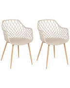 Set of 2 Dining Chairs NASHUA Beige