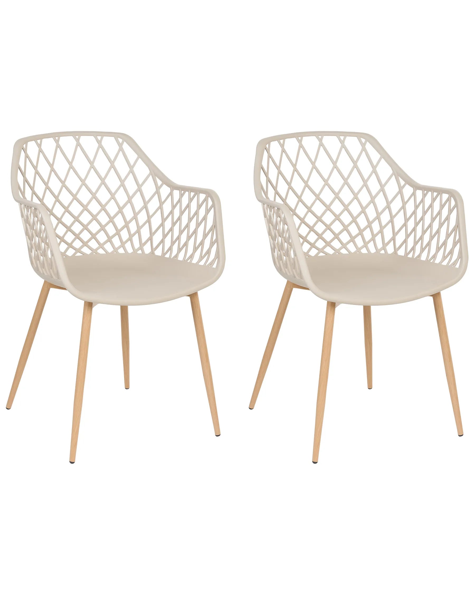 Set of 2 Dining Chairs NASHUA Beige