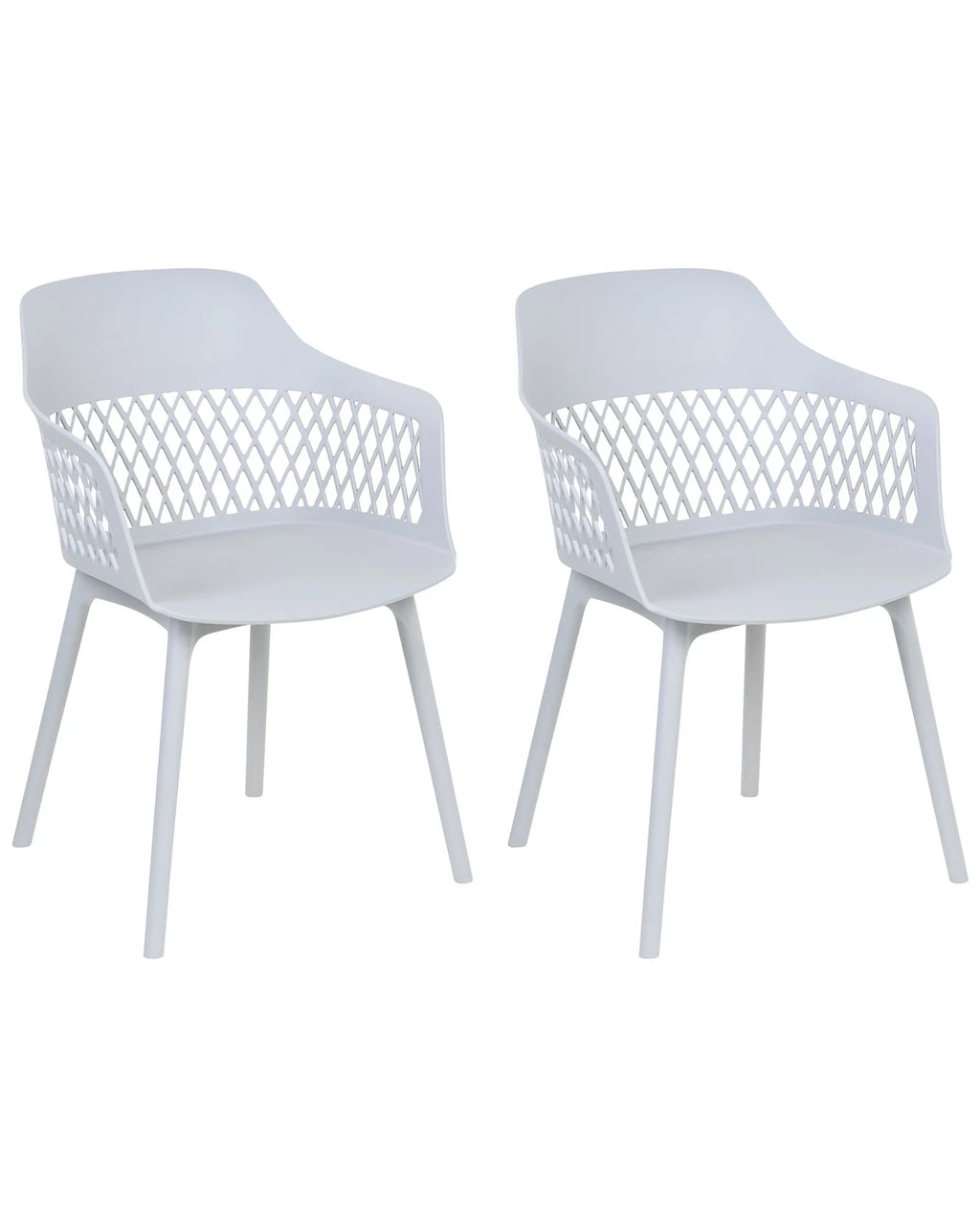 Set of 2 Dining Chairs ALMIRA Light Grey
