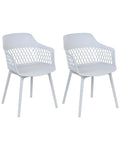 Set of 2 Dining Chairs ALMIRA Light Grey