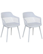Set of 2 Dining Chairs ALMIRA Light Grey