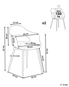 Set of 2 Dining Chairs UTICA Light Green