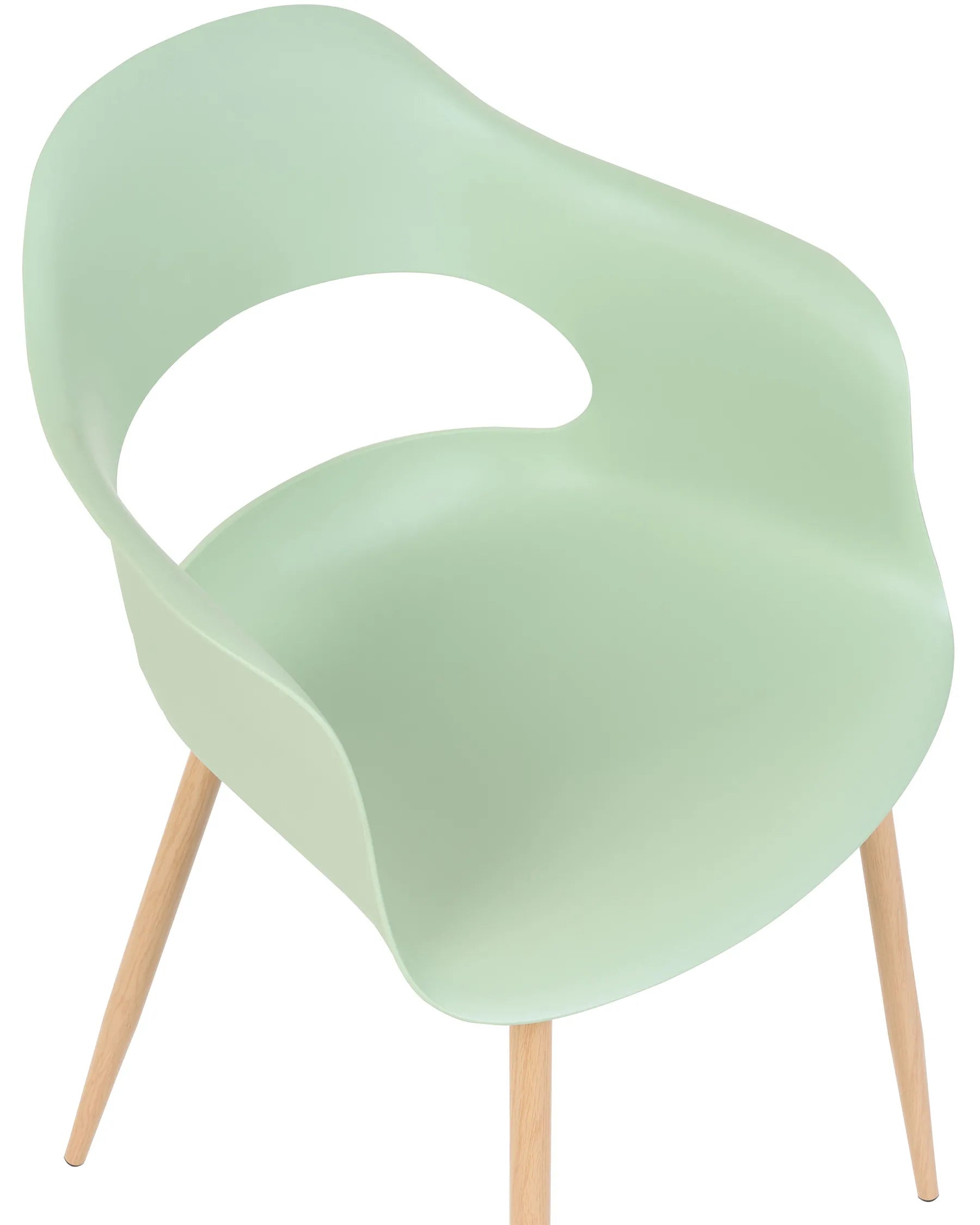 Set of 2 Dining Chairs UTICA Light Green