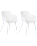 Set of 2 Dining Chairs FONDA White
