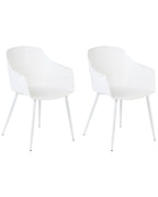 Set of 2 Dining Chairs FONDA White