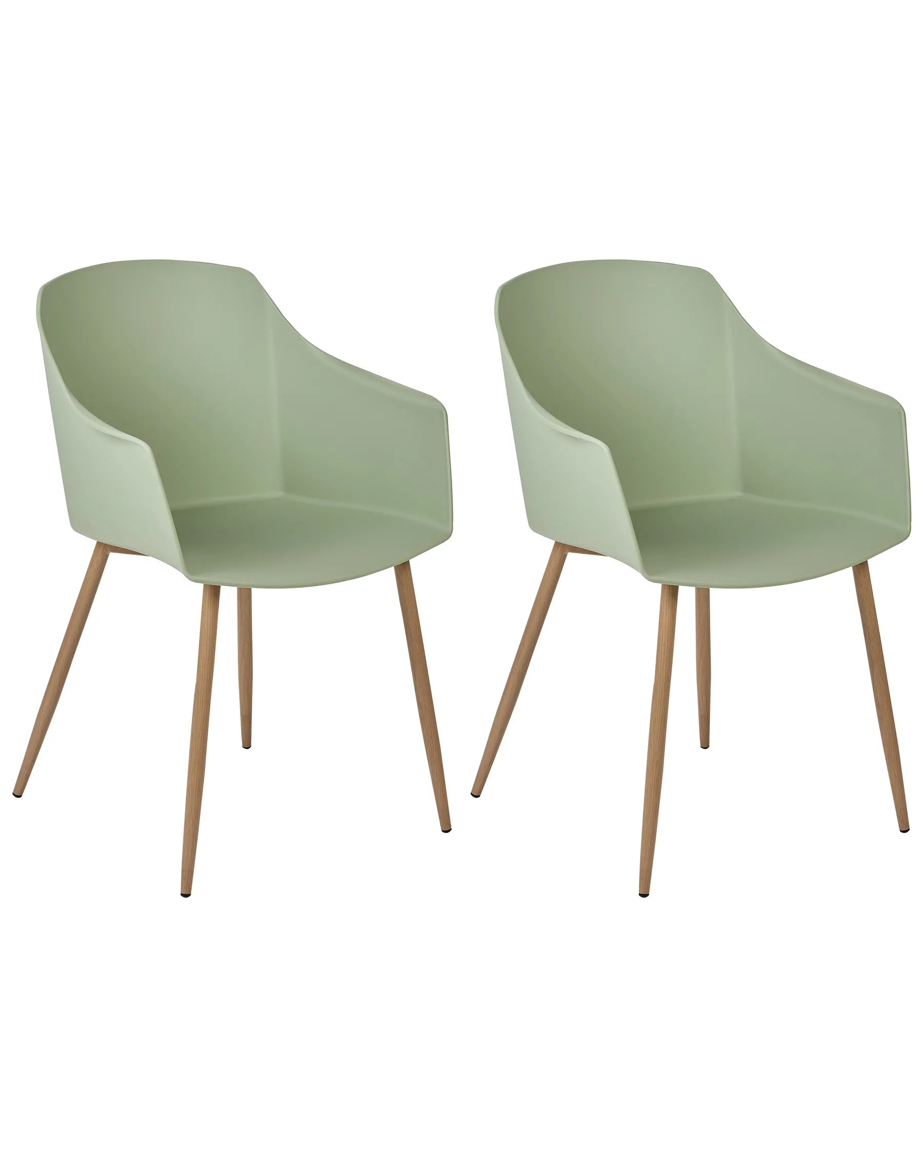 Set of 2 Dining Chairs FONDA II Light Green