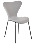 Set of 2 Dining Chairs BOONVILLE Velvet Light Grey