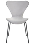 Set of 2 Dining Chairs BOONVILLE Velvet Light Grey