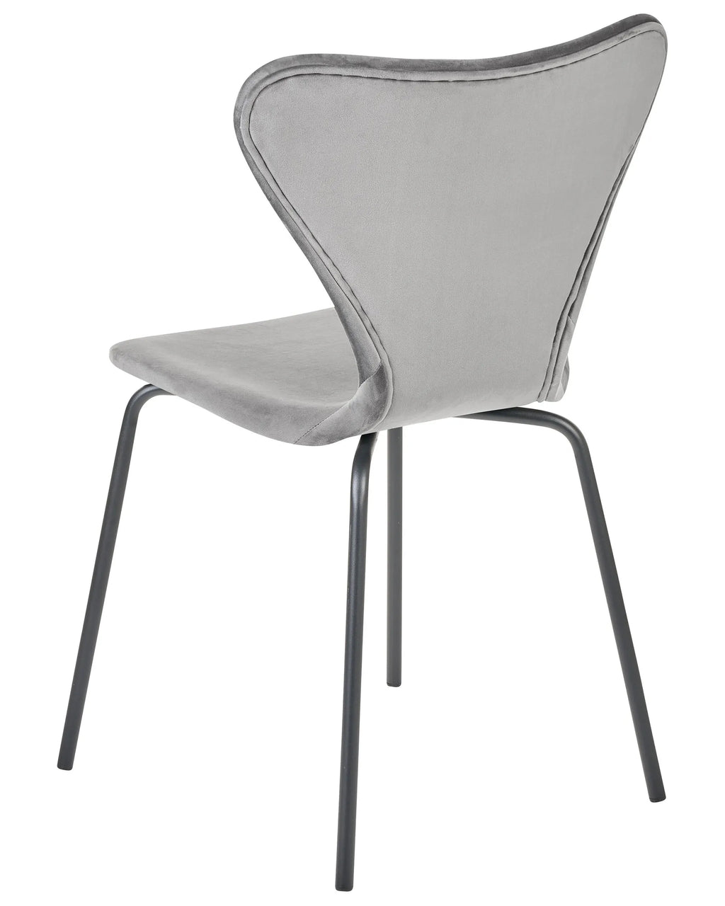 Set of 2 Dining Chairs BOONVILLE Velvet Light Grey