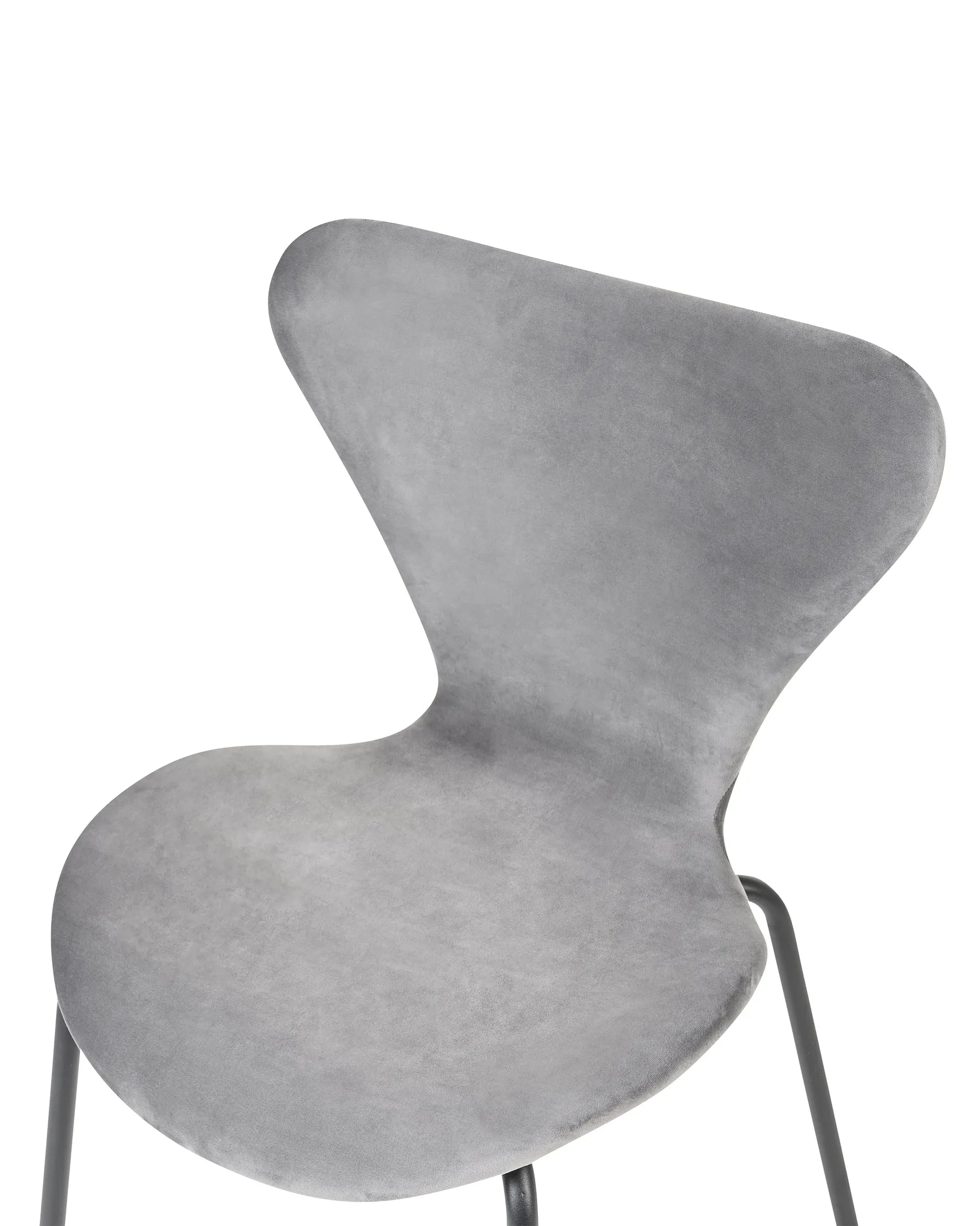 Set of 2 Dining Chairs BOONVILLE Velvet Light Grey