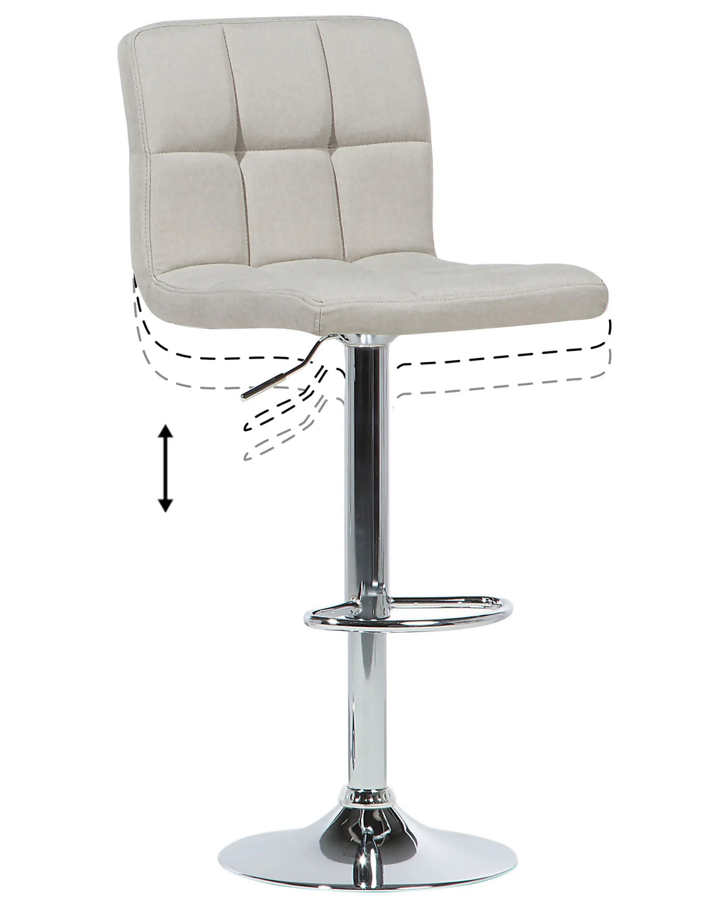 Set of 2 Bar Chairs MARION Swivel Light Beige