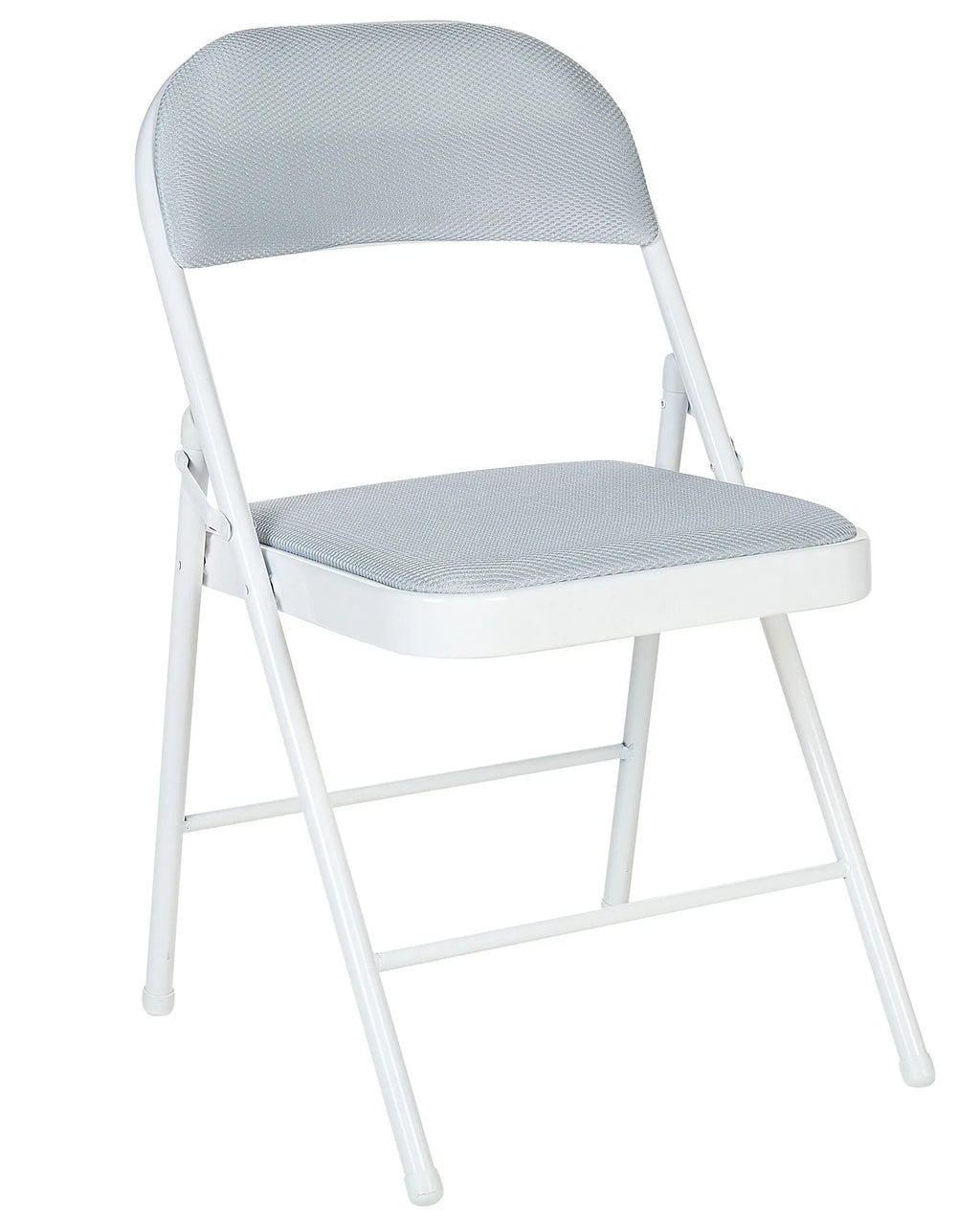 Set of 4 Folding Chairs SPARKS Light Grey/ White