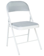 Set of 4 Folding Chairs SPARKS Light Grey/ White