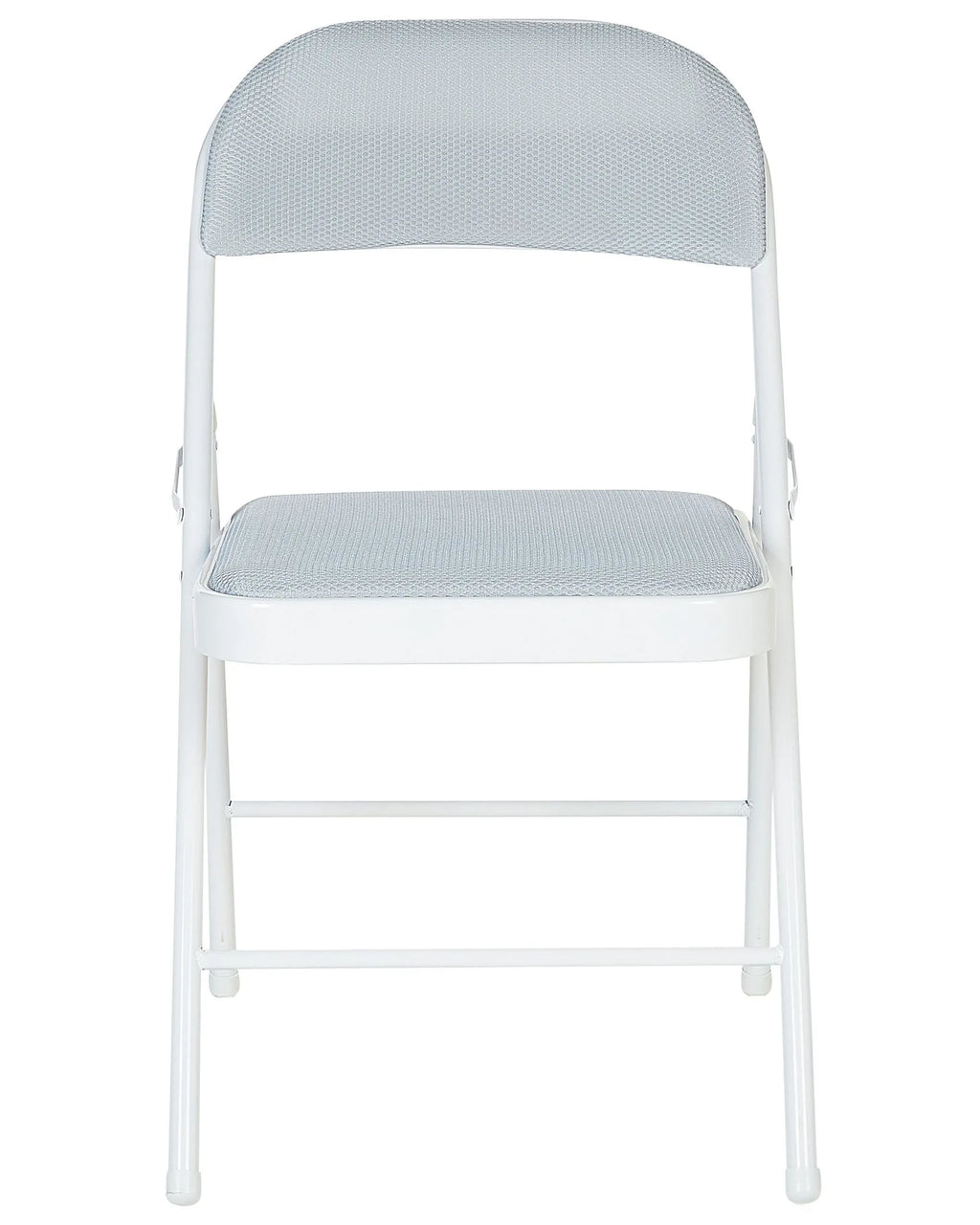 Set of 4 Folding Chairs SPARKS Light Grey/ White