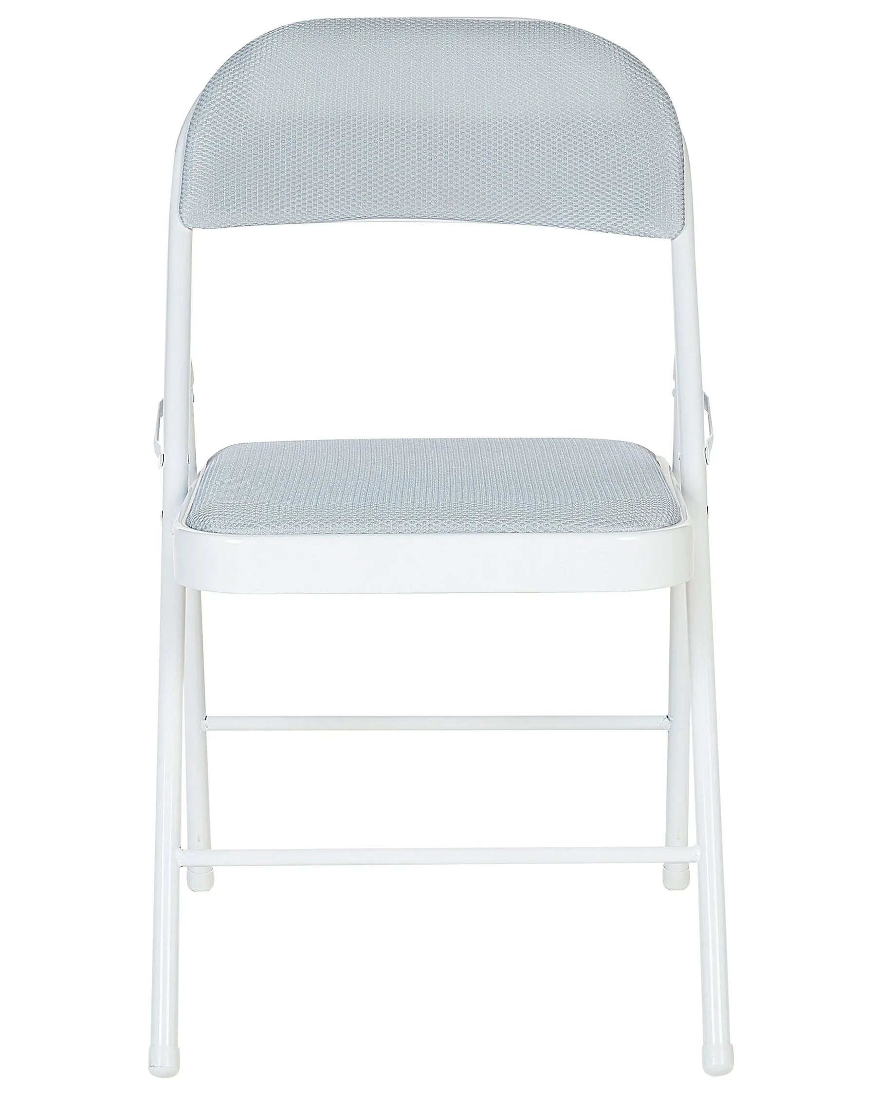Set of 4 Folding Chairs SPARKS Light Grey/ White