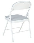 Set of 4 Folding Chairs SPARKS Light Grey/ White