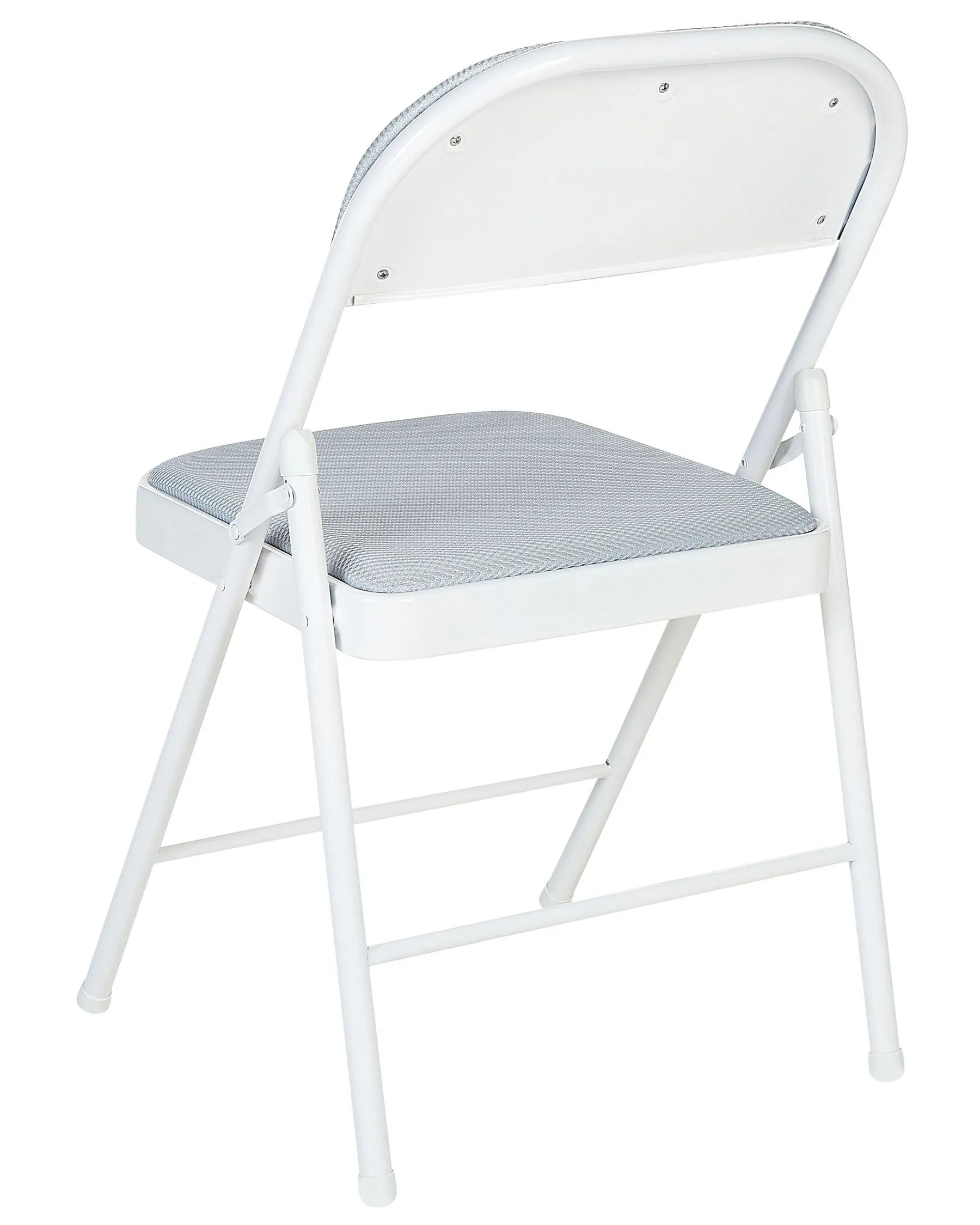 Set of 4 Folding Chairs SPARKS Light Grey/ White