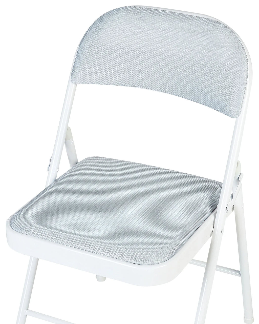 Set of 4 Folding Chairs SPARKS Light Grey/ White