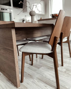 Set of 2 Dining Chairs ABEE Brown/ Grey