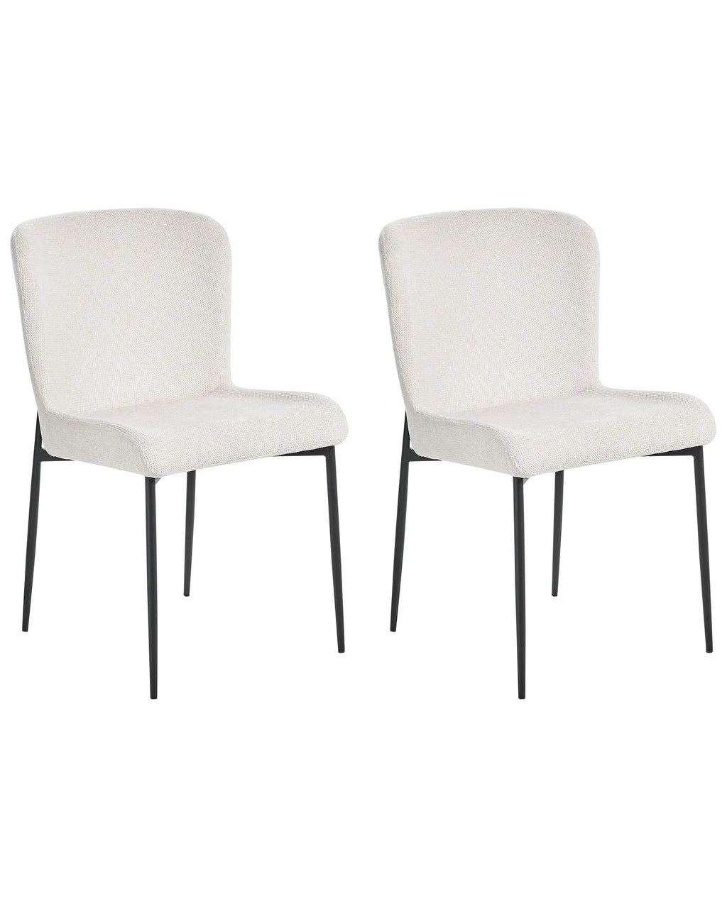 Set of 2 Dining Chairs ADA Fabric Off-White