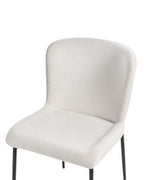 Set of 2 Dining Chairs ADA Fabric Off-White