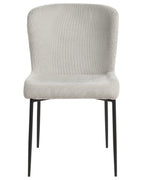 Set of 2 Dining Chairs ADA Fabric Light Grey