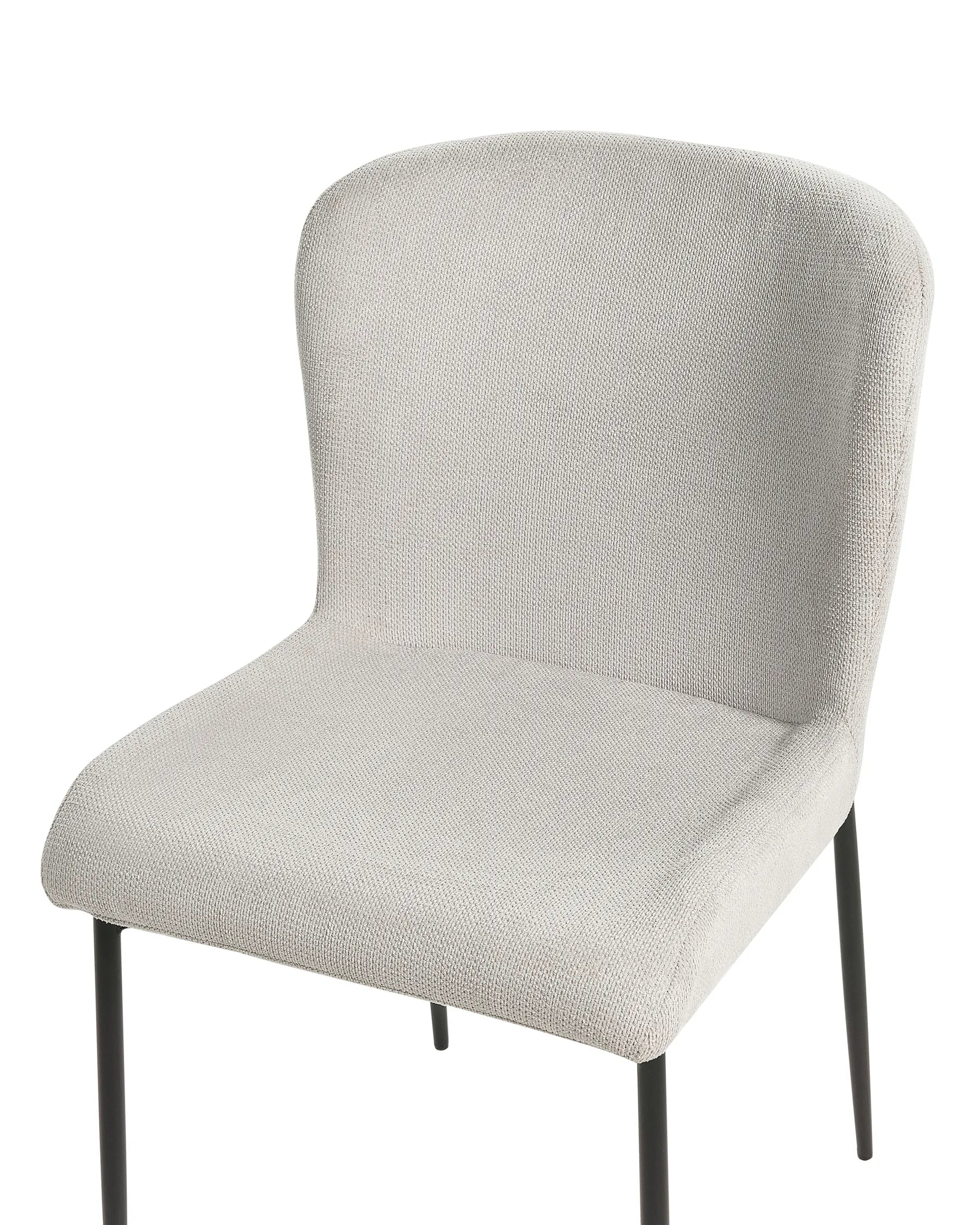 Set of 2 Dining Chairs ADA Fabric Light Grey