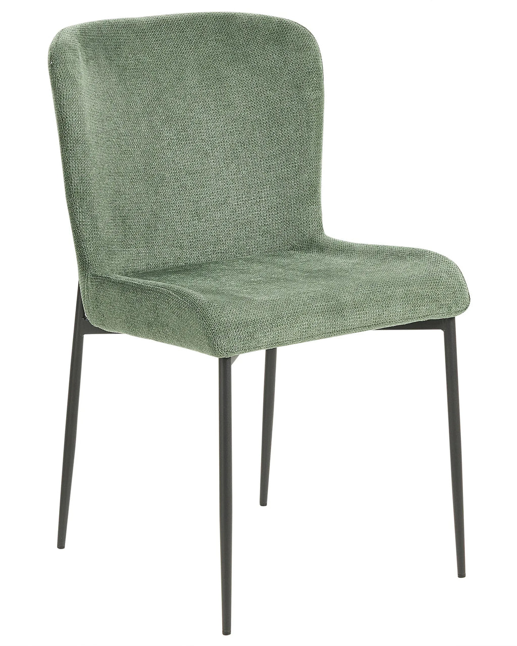 Set of 2 Dining Chairs ADA Fabric Dark Green