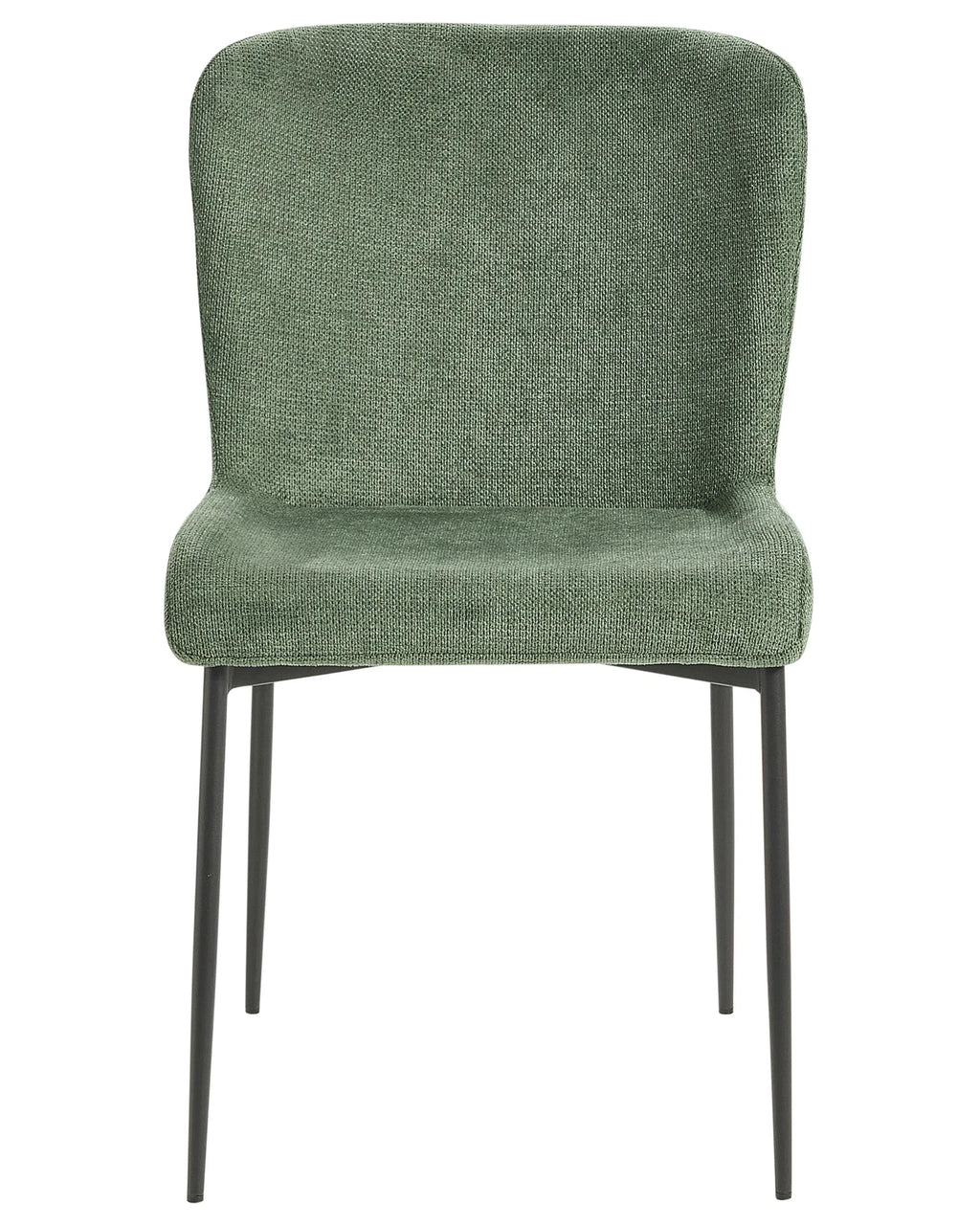 Set of 2 Dining Chairs ADA Fabric Dark Green