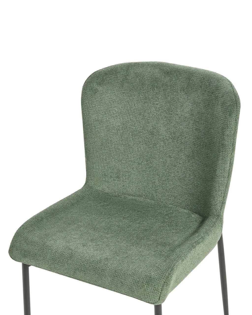 Set of 2 Dining Chairs ADA Fabric Dark Green