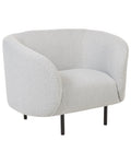 Armchair LOEN Fabric Black/ White