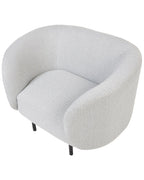 Armchair LOEN Fabric Black/ White